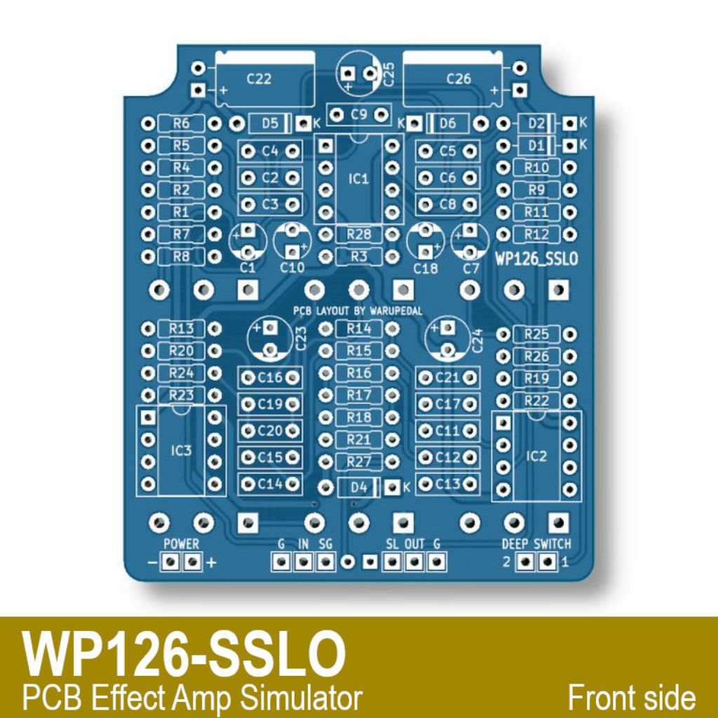 PCB Efek Amp Simulator | WP126_SSLO based on Soldano Super Lead Overdrive 1590B