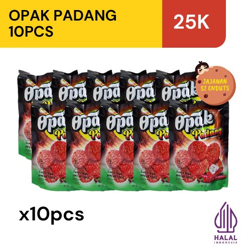 

Snack Opak Padang isi 10pcs | Bakso Rasa Udang Bakar isi 10pcs | Standing Pouch 30gr | Lokal Viral Halal Grosir
