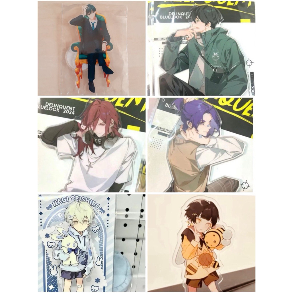 [READY] Nagi Seishiro, Itoshi Rin, Chigiri Hyoma, Reo Mikahe, & Meguri Bachira Blue Lock Acrylic, st