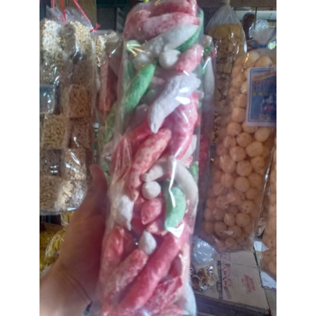 COD Kue Telur Gabus Warna Warni /Telur Gabus Manis Warna warni/ Snack Gabus Manis