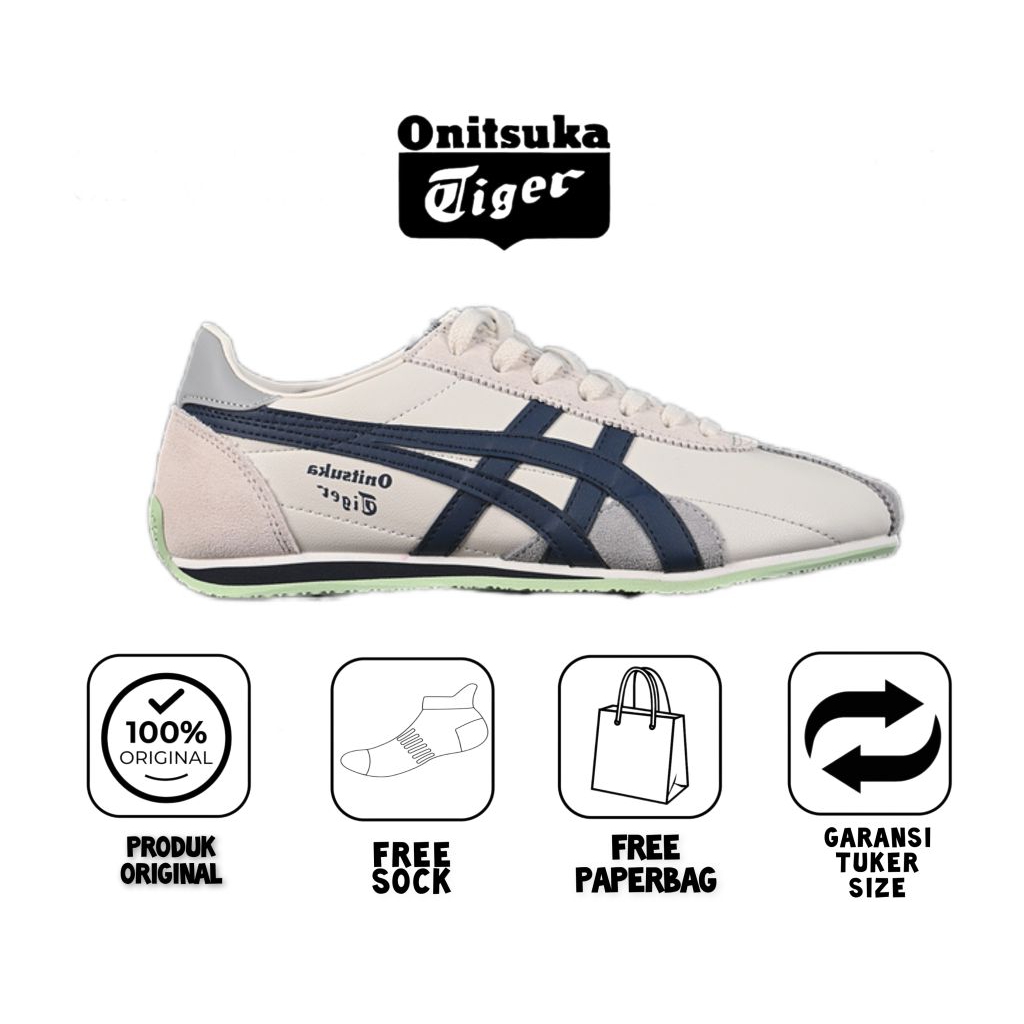 0nitsuka tiger mexico 66 Runspark Cream navy / free paperbag