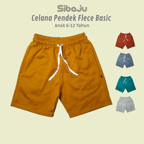 Kolor Polos Anak Laki Laki 6-12 Tahun Flece Tali