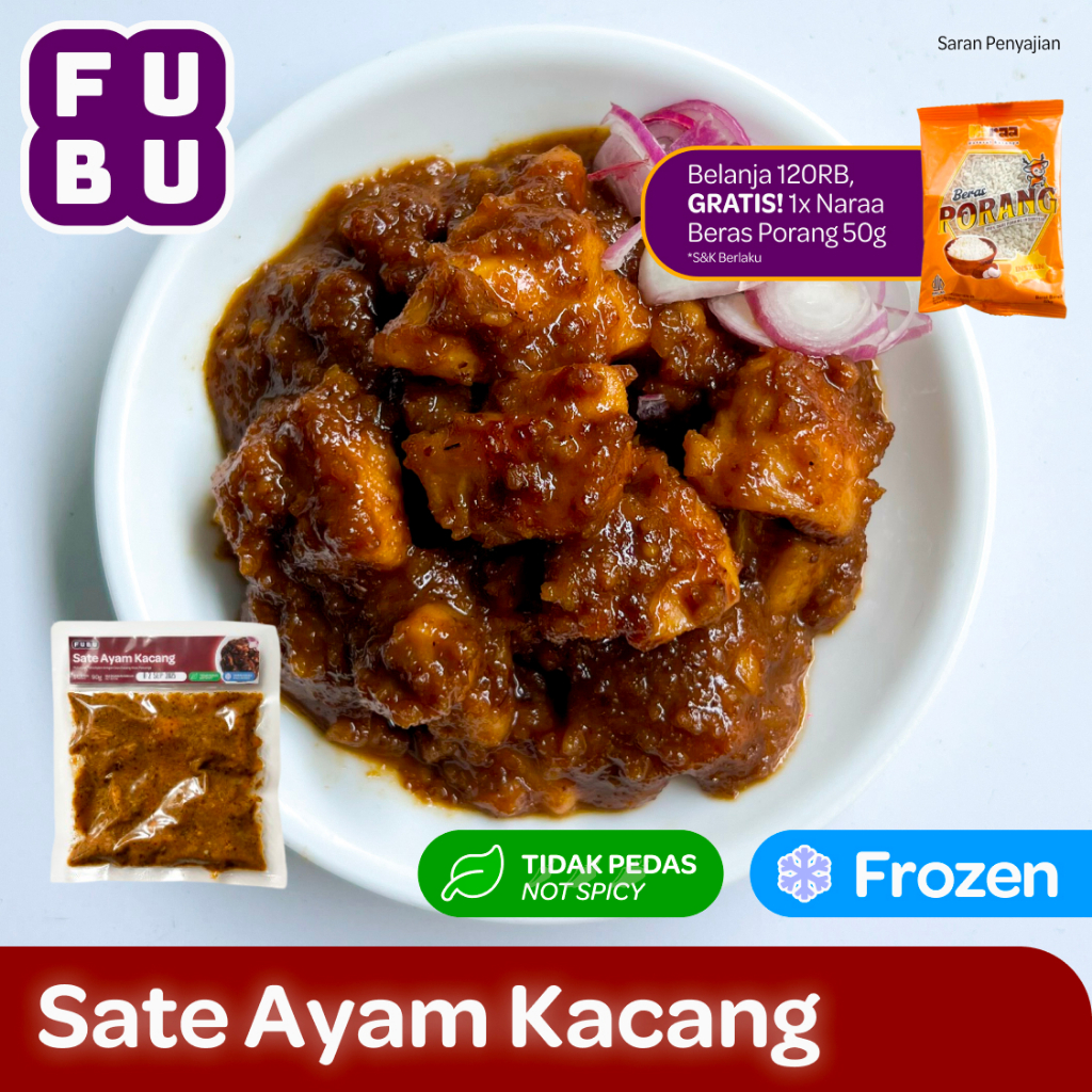 

FUBU Sate Ayam Kacang - Chicken Satay Paha Full Daging khas Ponorego - Satu Porsi Lauk Instan Frozen