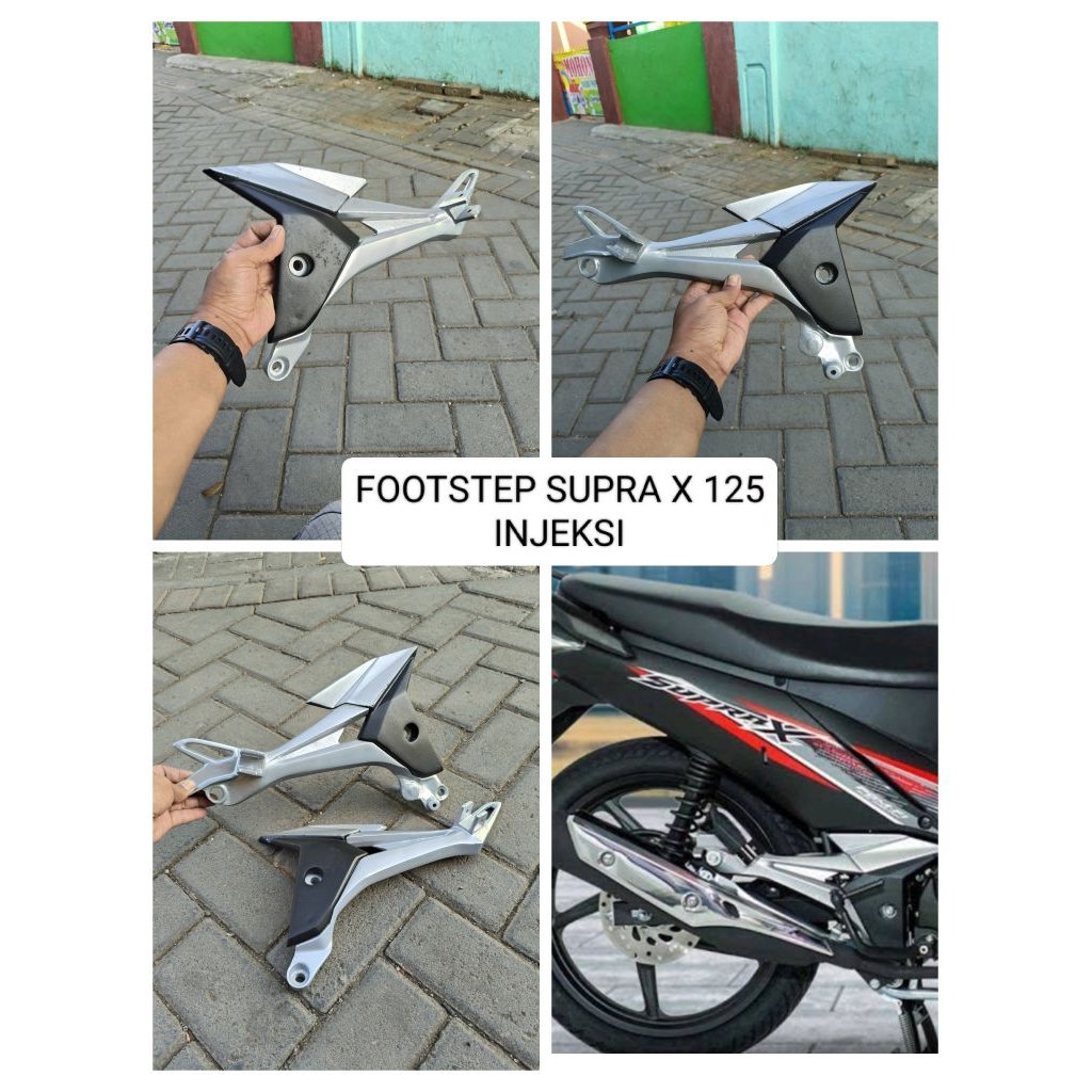 FOOTSTEP BELAKANG SUPRA X125 F1 INJEKSI/DUDUKAN STEP /PIJAKAN KAKI HONDA SUPRA X 125 F1 DOBEL CAKRAM