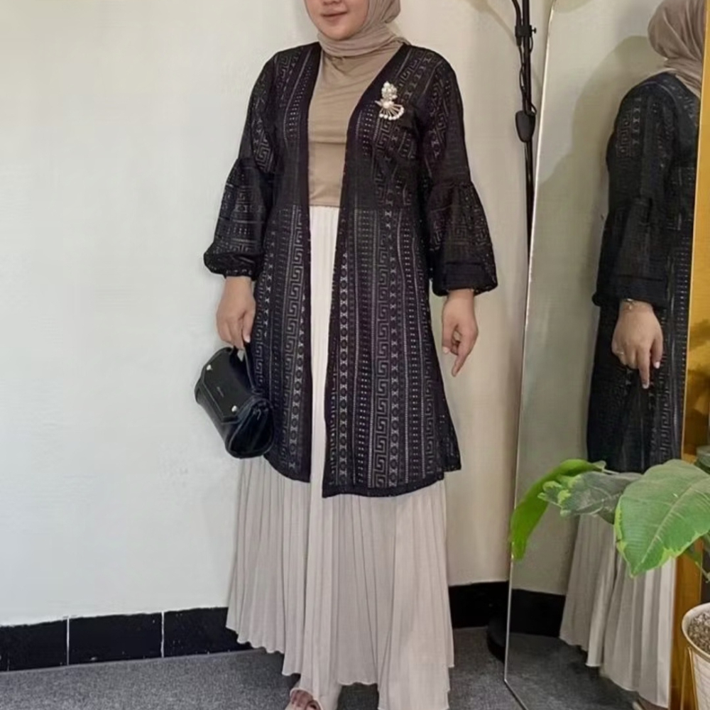 DISKON JASMIN LONG OUTER CARDIGAN LACE/ BUSANA PANTAI
