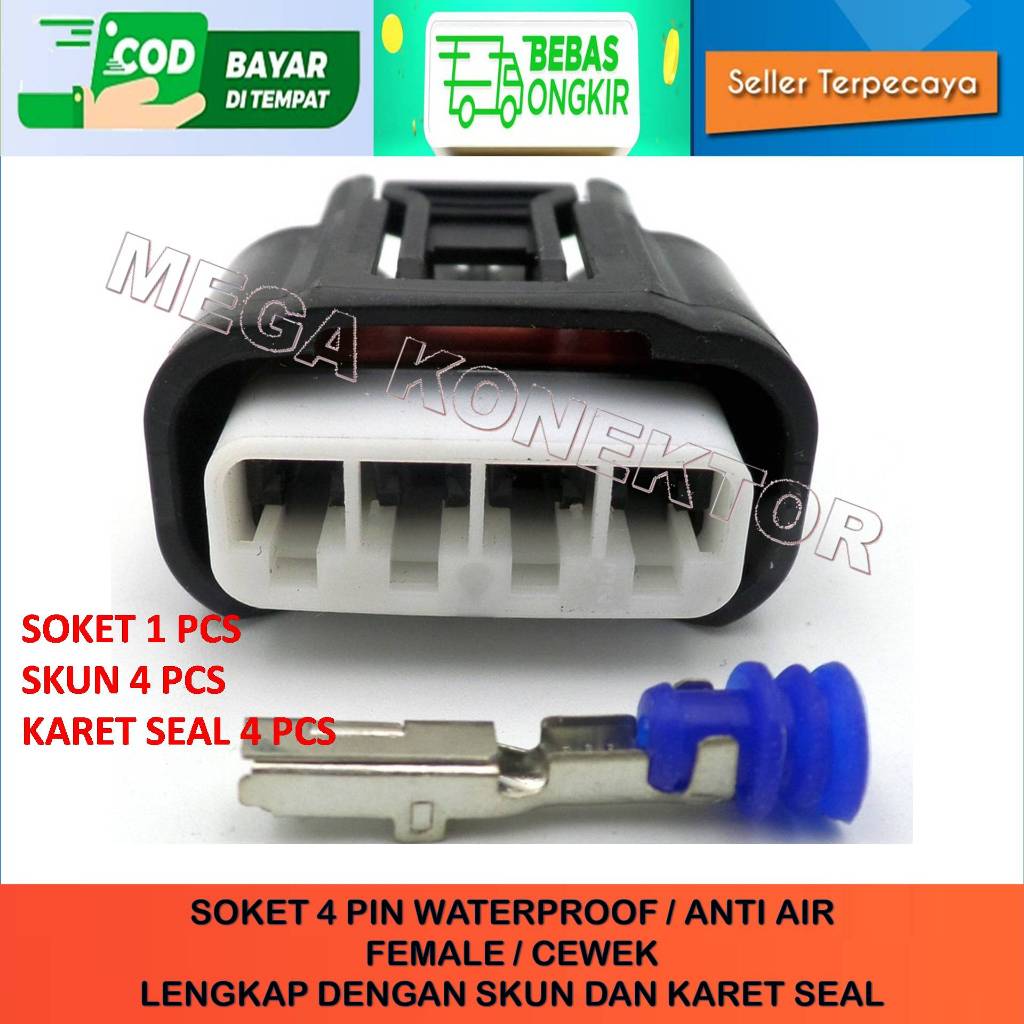 SOKET KABEL 4 PIN KOIL BUSI-CONNECTOR-SOKET–SOKET-SOKET KABEL-SOKET KABEL-CONNECTOR-SOKET KABEL