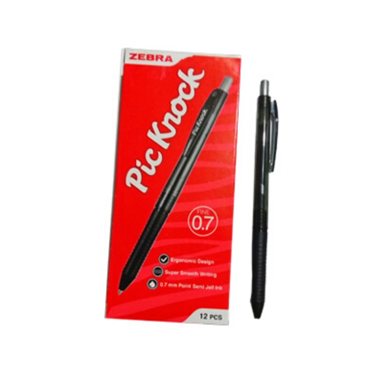 

Ballpoint / Bolpen / Pulpen Merk Zebra Piccolo Knock 0.7 Hitam