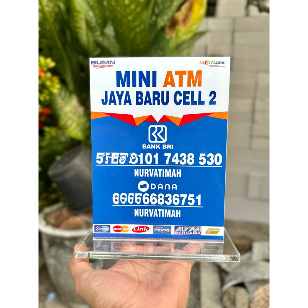 

UK 15x20cm AKRILIK MEJA MINI ATM BISA REQUEST GANTI NOMOR / CUSTOM SESUAI PERMINTAAN