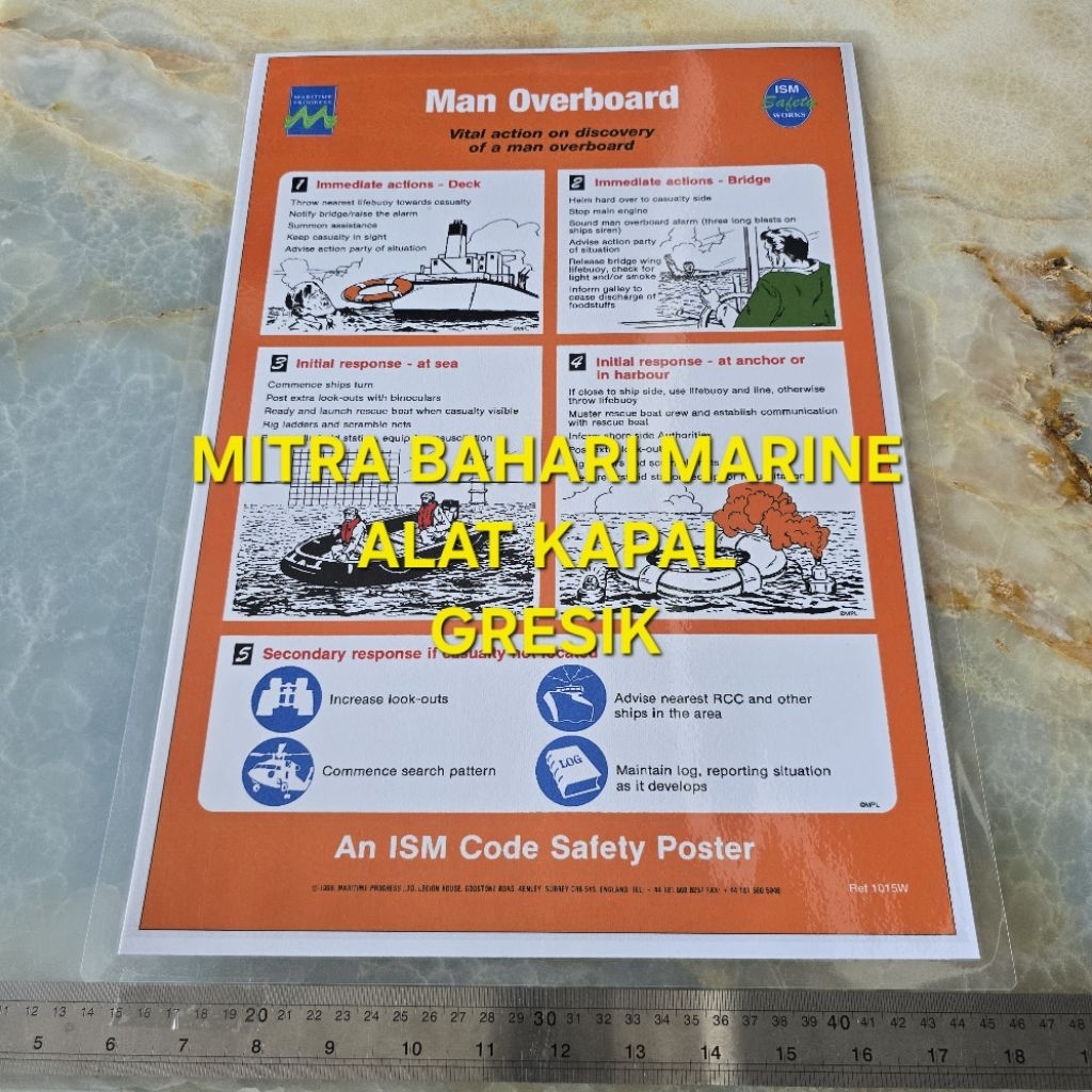 

Poster IMO Symbol IMPA 331515 Man Overboard Ukuran 480x330mm / A3+