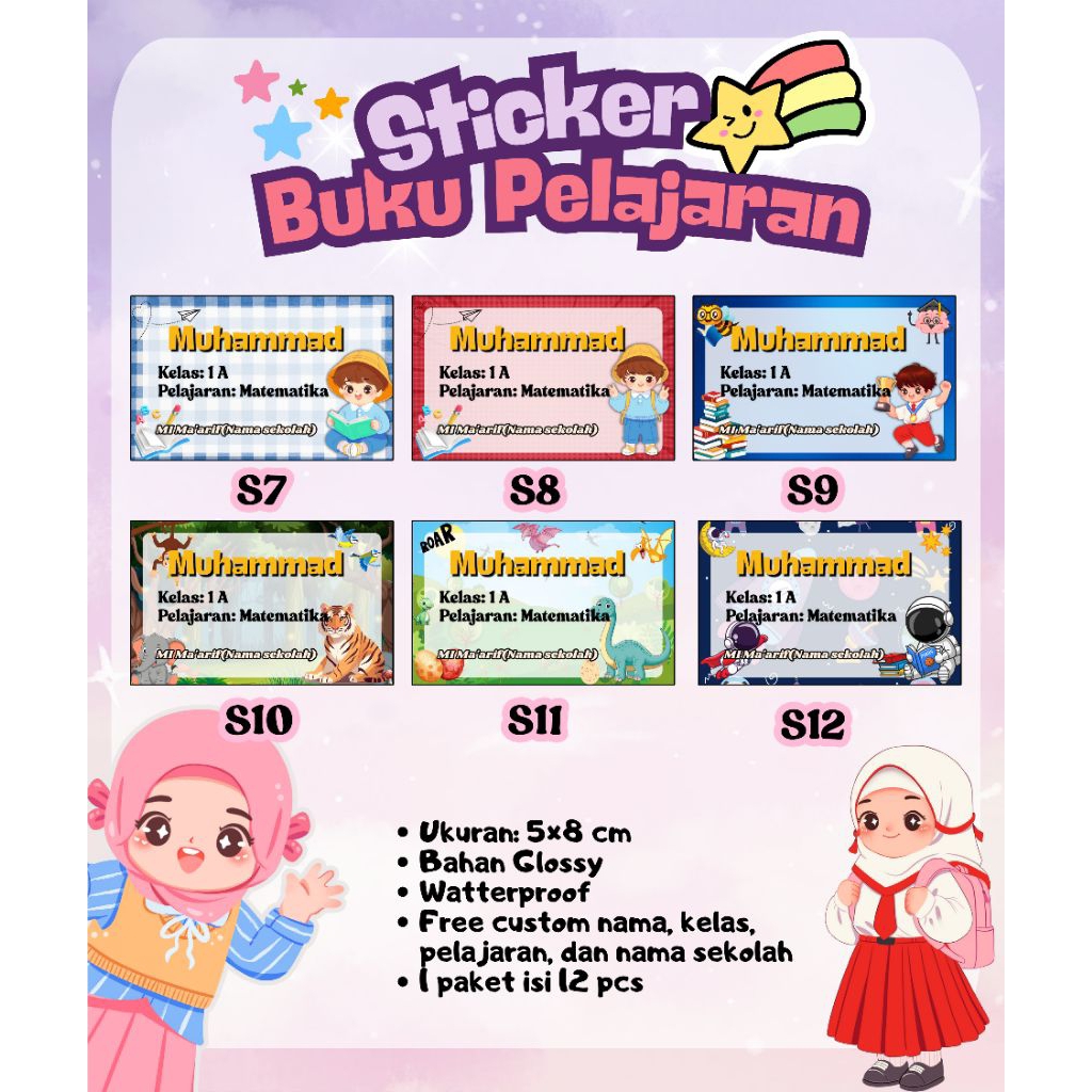 

stiker buku pelajaran
