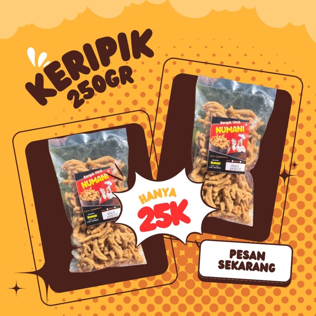 

(numani) Bundling keripik usus 250gr