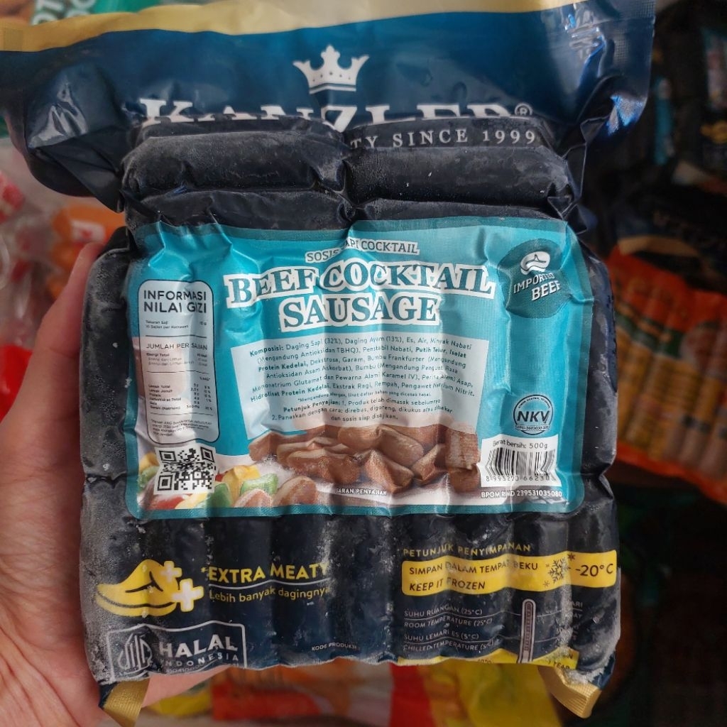 

Kanzler Sosis Sapi Cocktail 500gr
