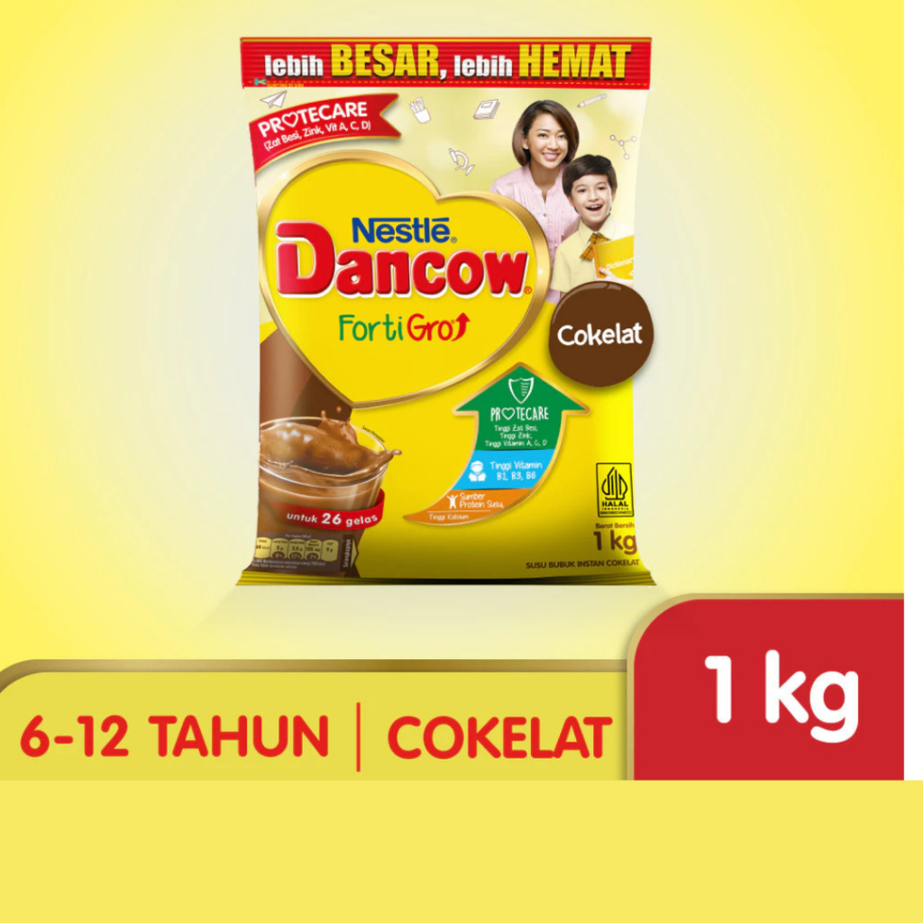 

DANCOW Fortigro Susu Bubuk Susu Anak Coklat Pouch 1kg lebih besar