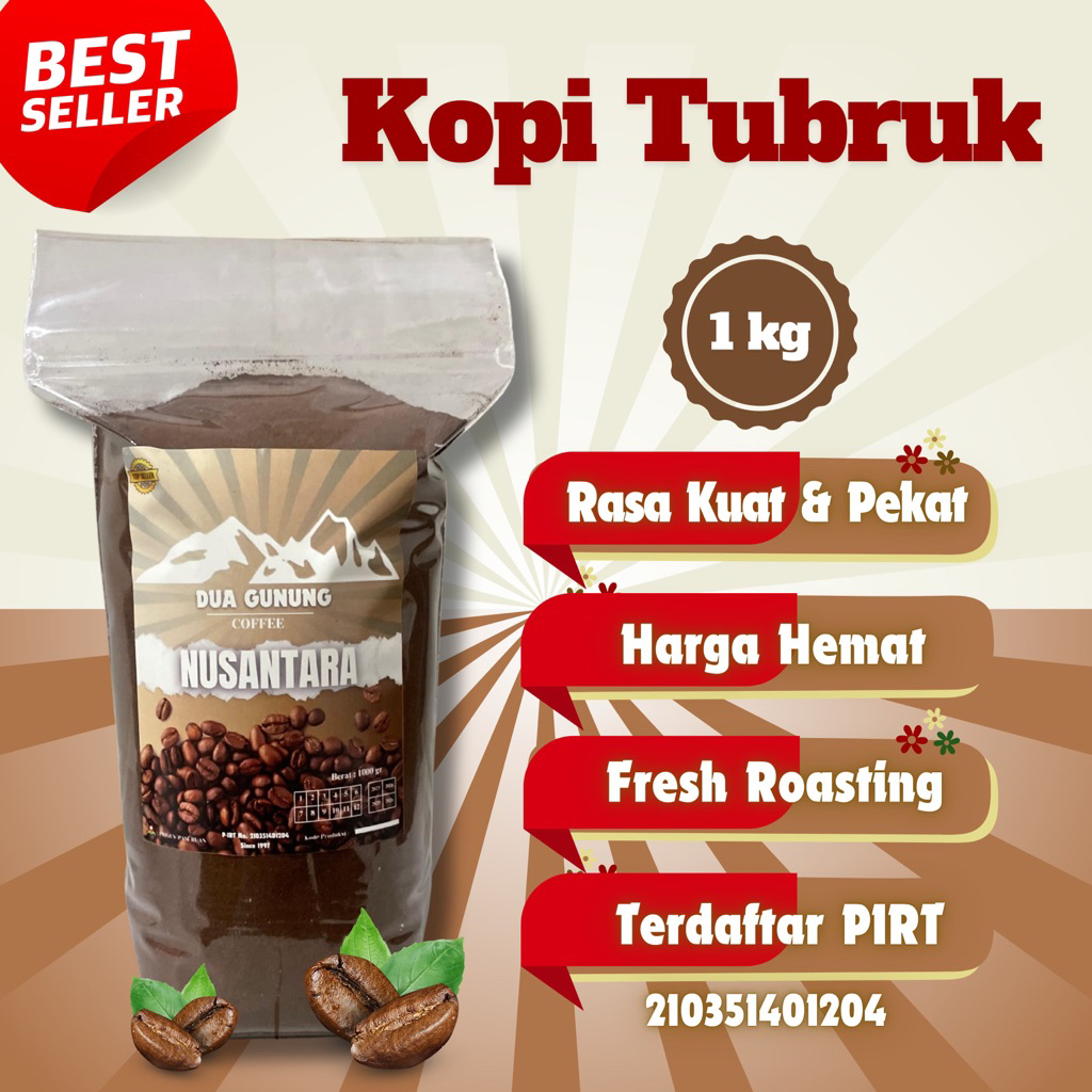 

DUA GUNUNG Kopi Bubuk Nusantara Pahit, Kuat Dan Pekat