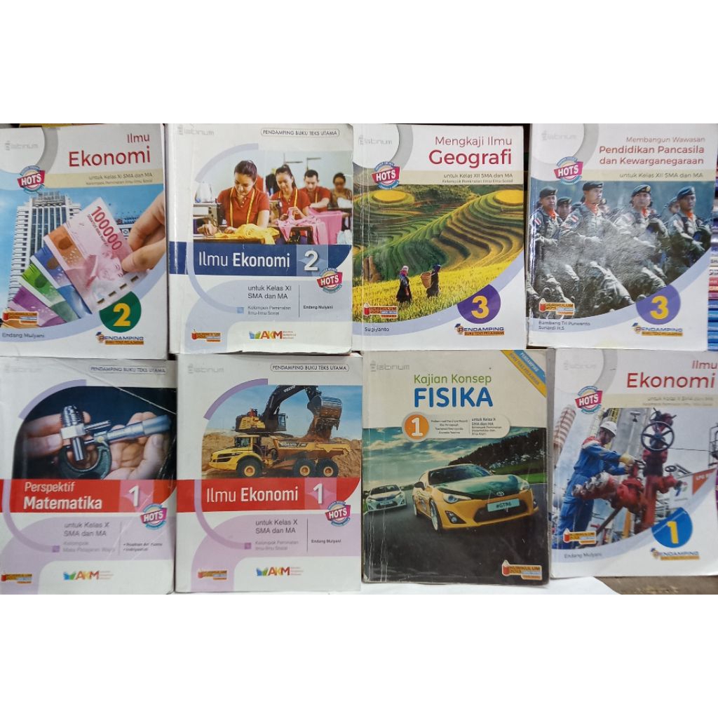 BUKU PAKET EKONOMI , MATEMATIKA , FISIKA , GEOGRAFI , DAN PENDIDIKAN PANCASILA UNTUK SMA KELAS 10 11