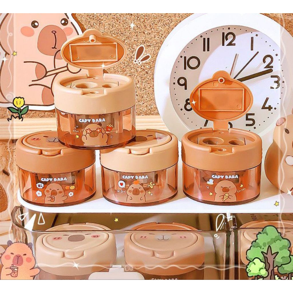 

Rautan Pensil Capybara Gemoy — Lucu, Imut,Double Hole & Praktis