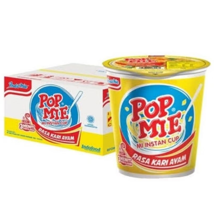 

Pop Mie Kuah Rasa Kari Ayam 1 karton =24 psc