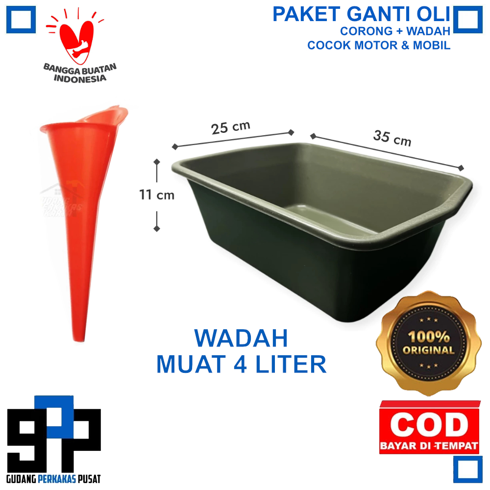 PAKET KOMPLIT CORONG + WADAH OLI  GANTI OLI MOTOR MOBIL MURAH