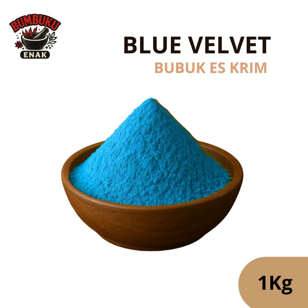 

Bubuk Es Krim Rasa Blue Velvet 1Kg – Ice Cream Powder Creamy & Estetik untuk Usaha & Rumahan