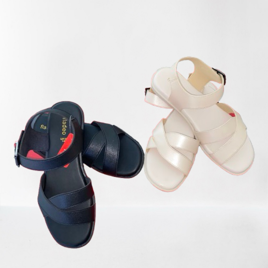 FLADEO Ori Mall FLD46 Sendal Sepatu Strap Wanita