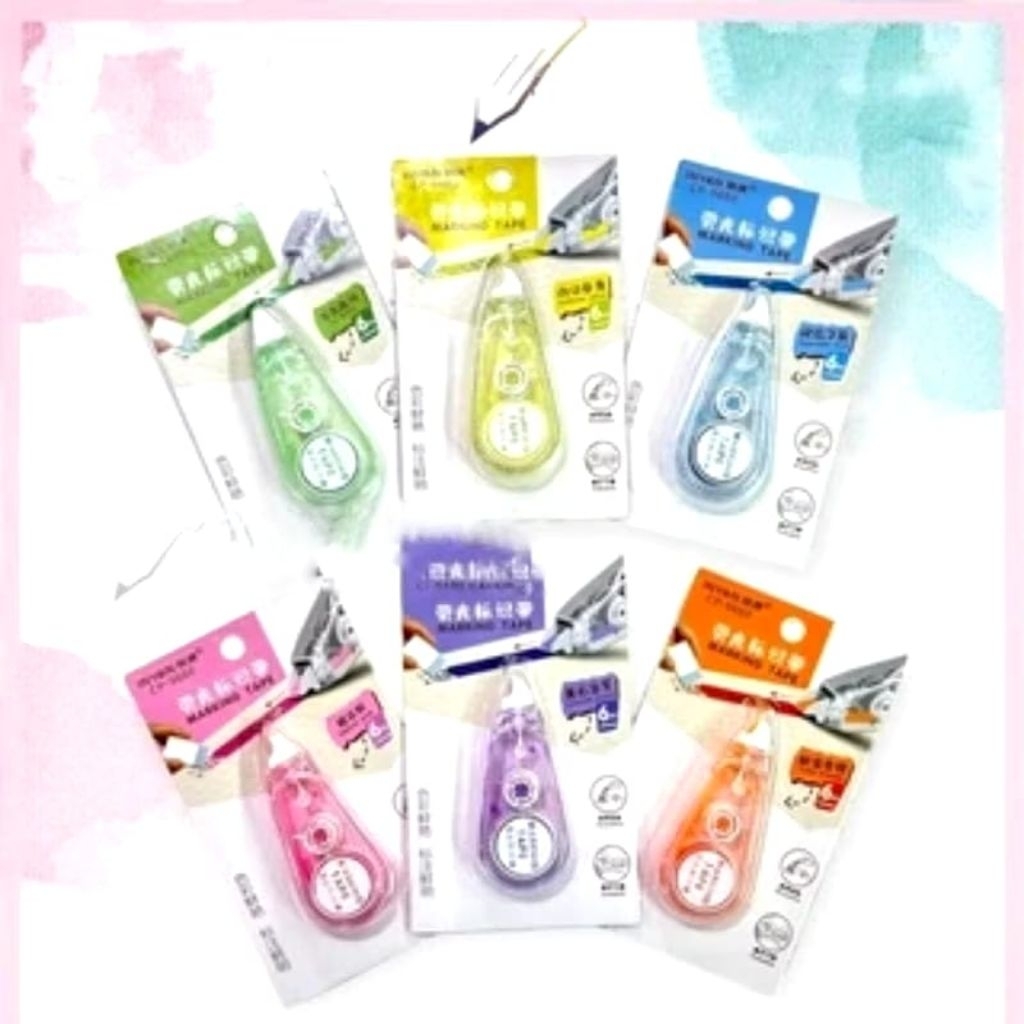 

COLORFUL TEXT HIGHLIGHTER MARKING TAPE STABILO ANTI TEMBUS PENANDA PEWARNA MODEL PITA TARIK