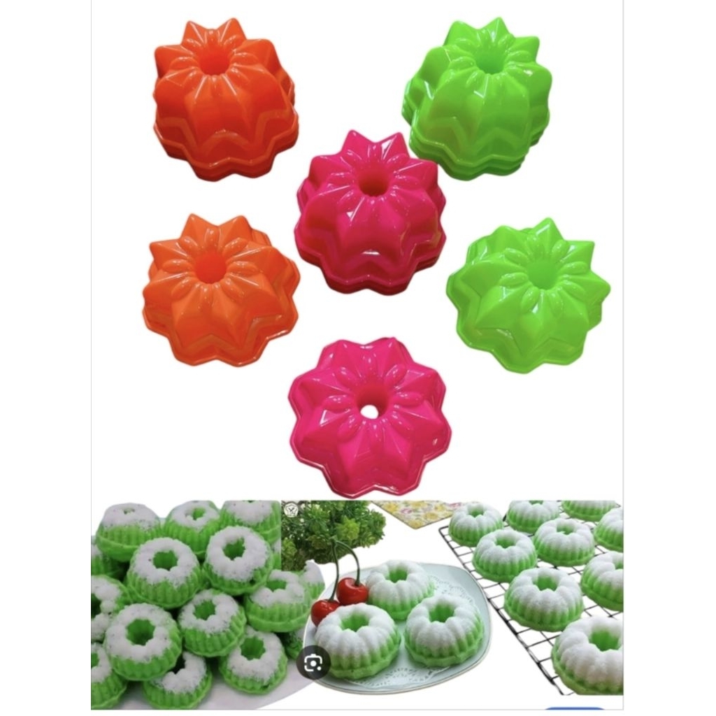 12 pcs cetakan kue putu motif bintang Jumbo