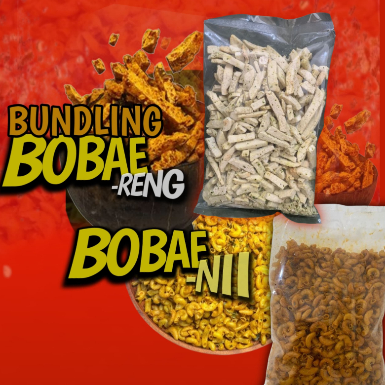 

BUNDLING MAKARONI PEDAS DAUN JERUK x BASRENG ORIGINAL 1000g(kemasan 500g)