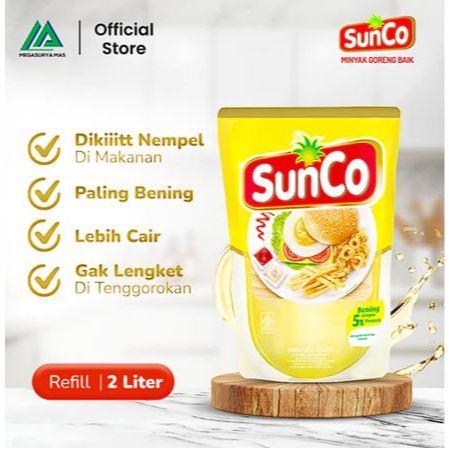 

SunCo Minyak Goreng Refill 2L Bening Krispi Renyah