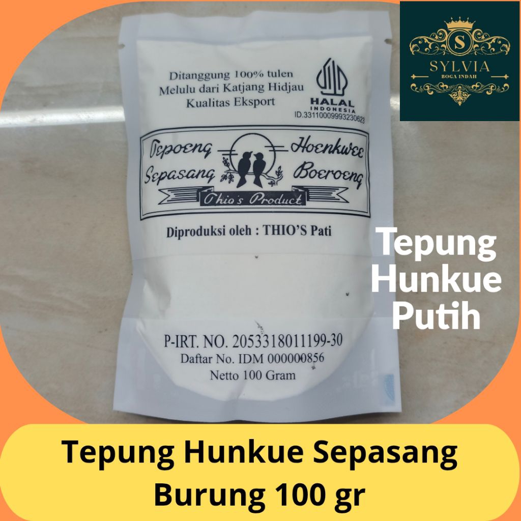 

Tepung Hunkue Putih / Hoenkwoee Cap Sepasang Burung 100 gr