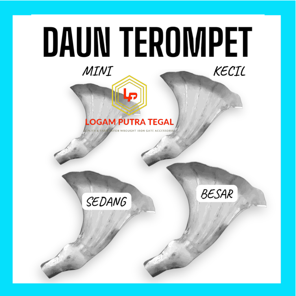 Daun terompet trompet mini kecil sedang besar ornamen pagar aksesoris asesoris pagar besi
