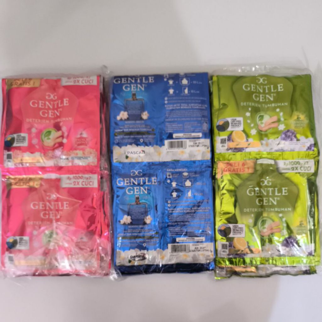 Gentle Gen Renceng 14 Sachet Sabun Cuci Baju Detergen Cair