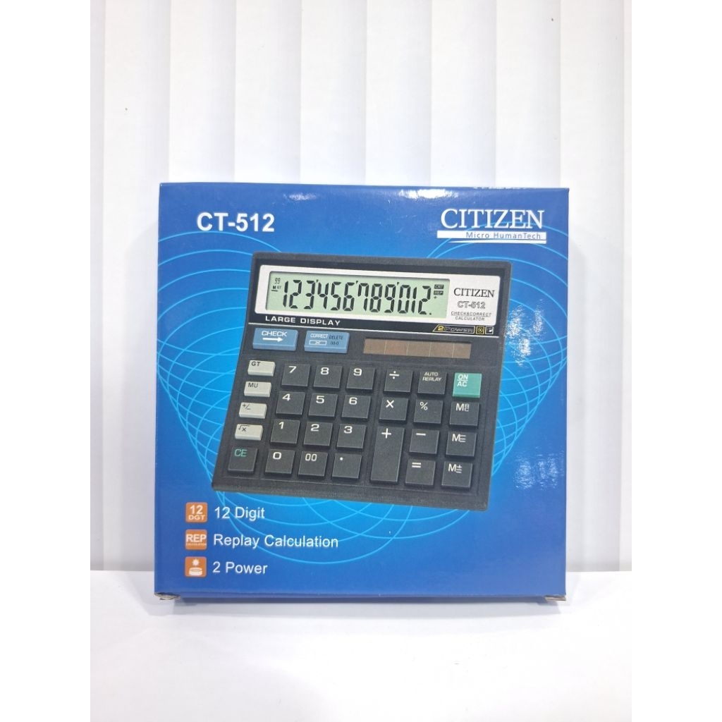 

Kalkulator Calculator CITIZEN - 512 12 Digit Check