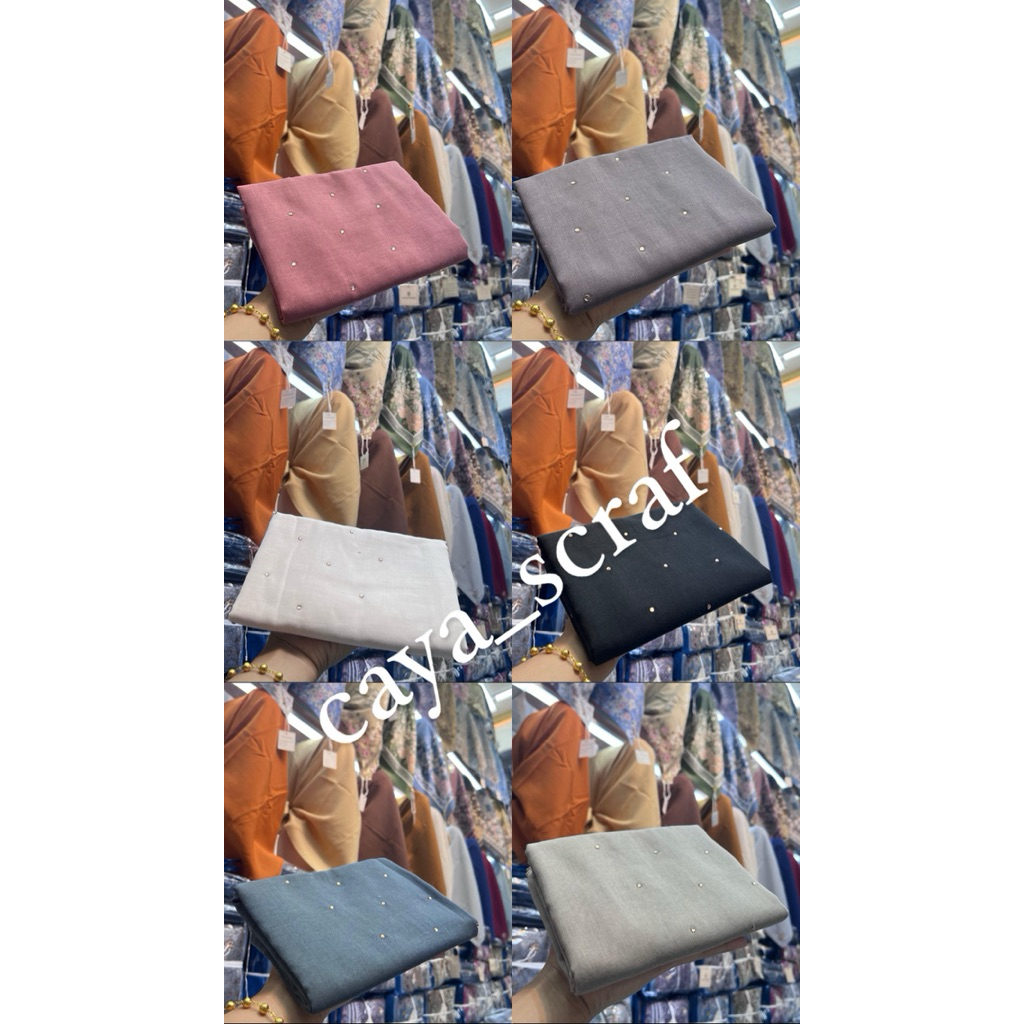 Hijab Segi Empat Paris Swarovski Rose Gold || Paris Payet Tabur Swarovski || Jilbab Paris Swarovski