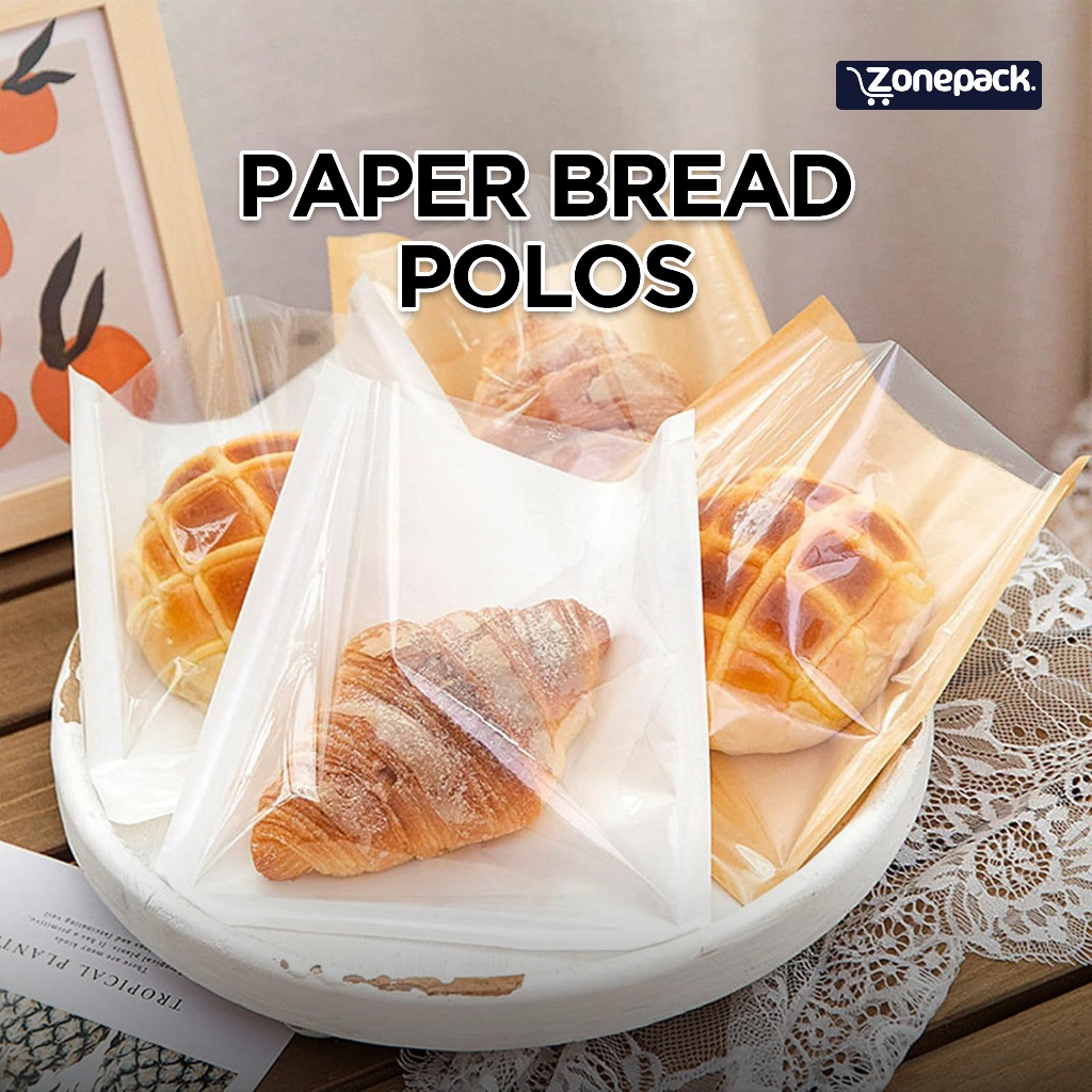 Plastik Roti Polos Coklat Putih| Plastik Roti Sealer Roti Boy | Kantong Kertas Roti Donat