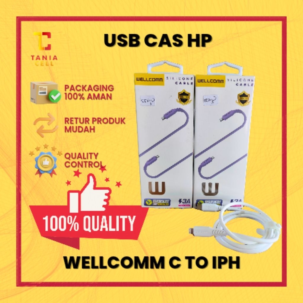 KABEL CHARGER WELLCOMM C TO IPHONE