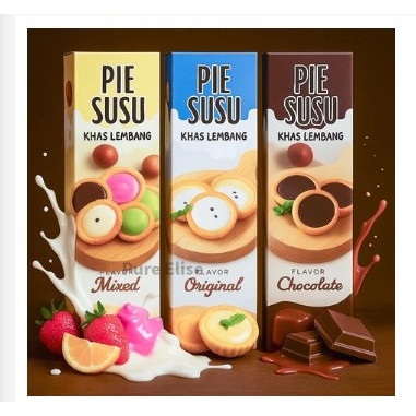 

Pie Susu Lembang Original, Mix, Cokelat | Oleh-Oleh Khas Bandung | Pie Susu Asli Bandung