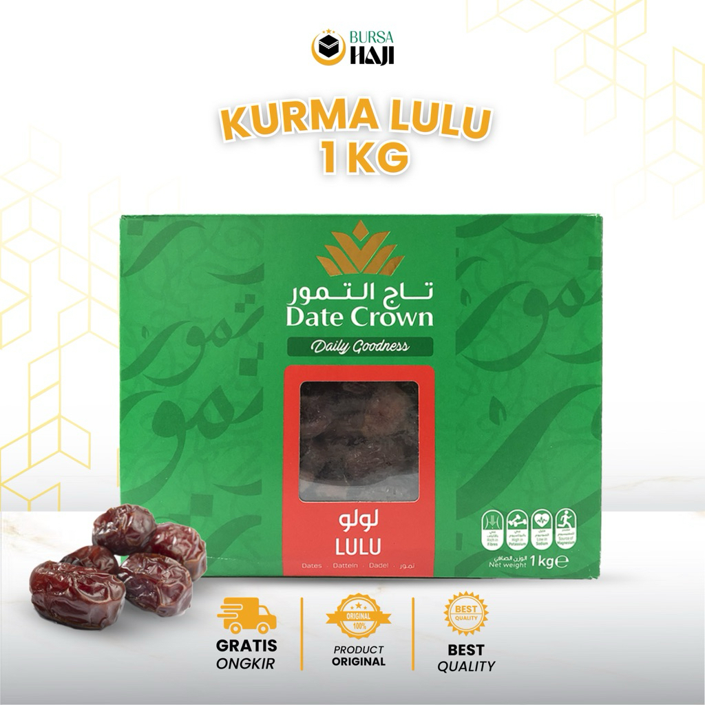 

Kurma Lulu Dates Crown Korma Khenaizi Original Madinah Premium 1kg 500g