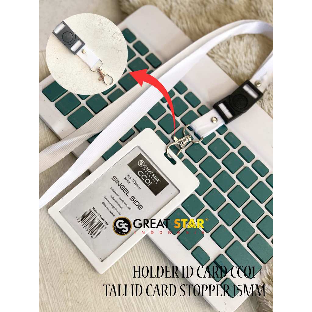 

HOLDER ID CARD CCO1 + TALI ID STOPPER KEW KEW BESI 15MM