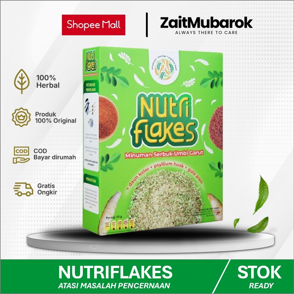 

Nutriflakes Asli Original Obat Asam Lambung - Minuman Sereal Umbi Garut Atasi Maag Gerd Asam Lambung
