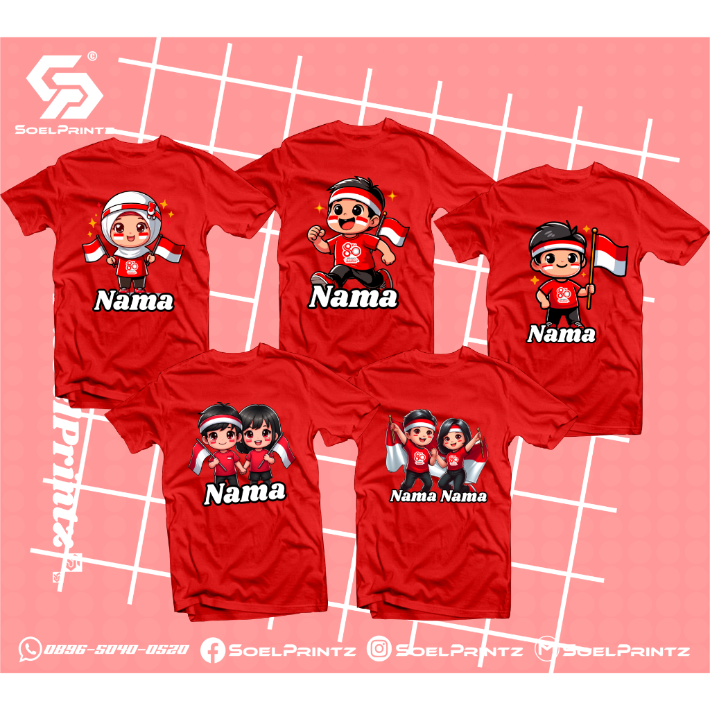 KAOS AGUSTUSAN , KAOS ANAK SD , KAOS ANAK KATUN 24S