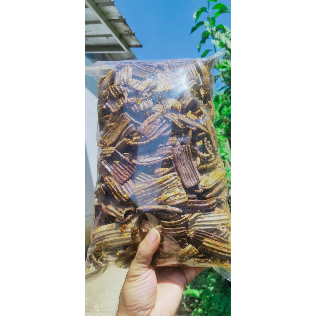 

kerupuk jengkol pedas hot extra daun jeruk