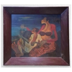 Lukisan Main Kepiting Hendra Gunawan Tahun 1971