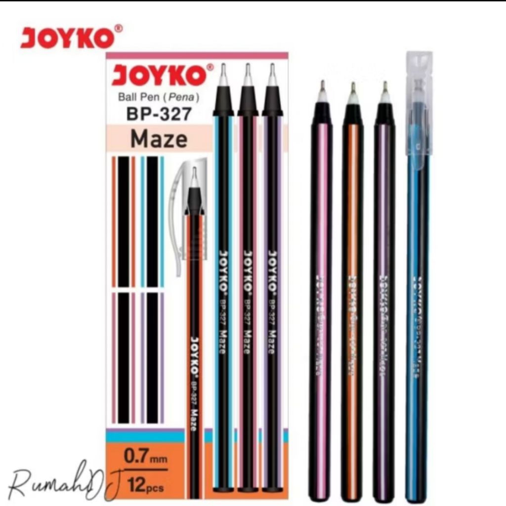 

Pulpen Joyko Maze Bp-327 Lusinan 12 Pcs Pena Joyko
