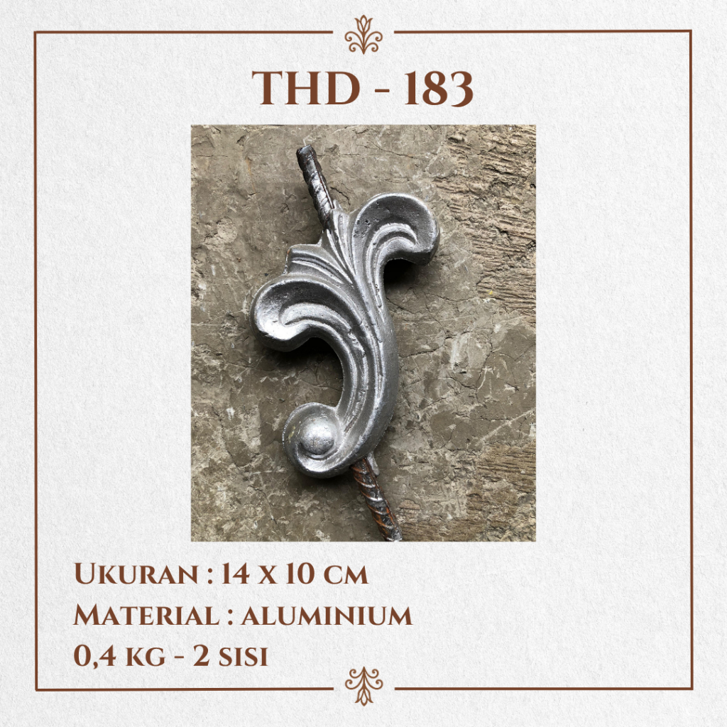 Tempa Haus / THD - 183 / Ornamen Kembang Besi Tempa / Ornamen Pagar Besi Klasik / Aksesoris Besi Tem