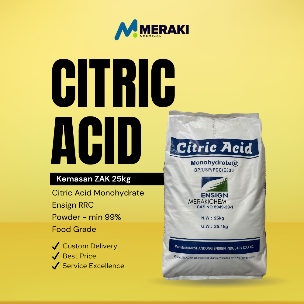 

Citric Acid Food Grade Weifang Ensign Import Zak 25Kg
