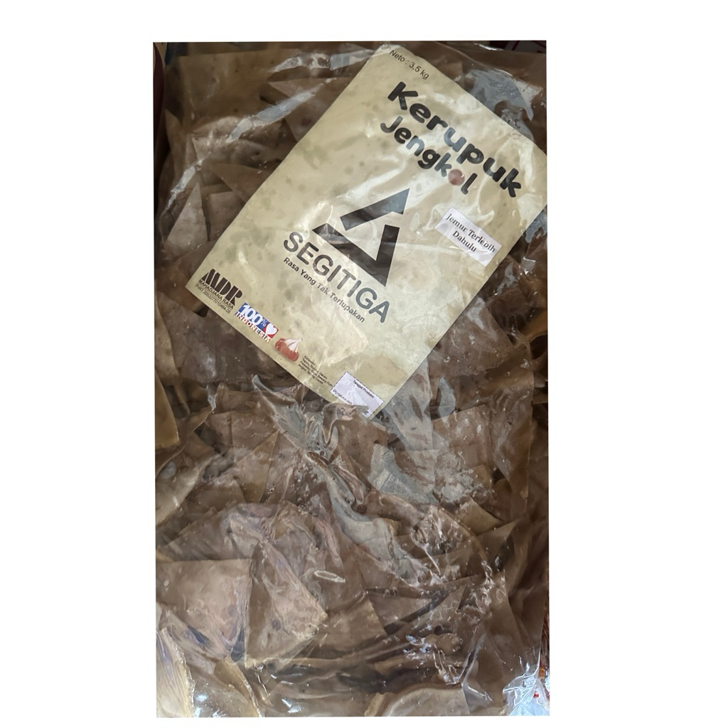 Kerupuk Jengkol Segitiga Mentah 3,5kg [Grosir]