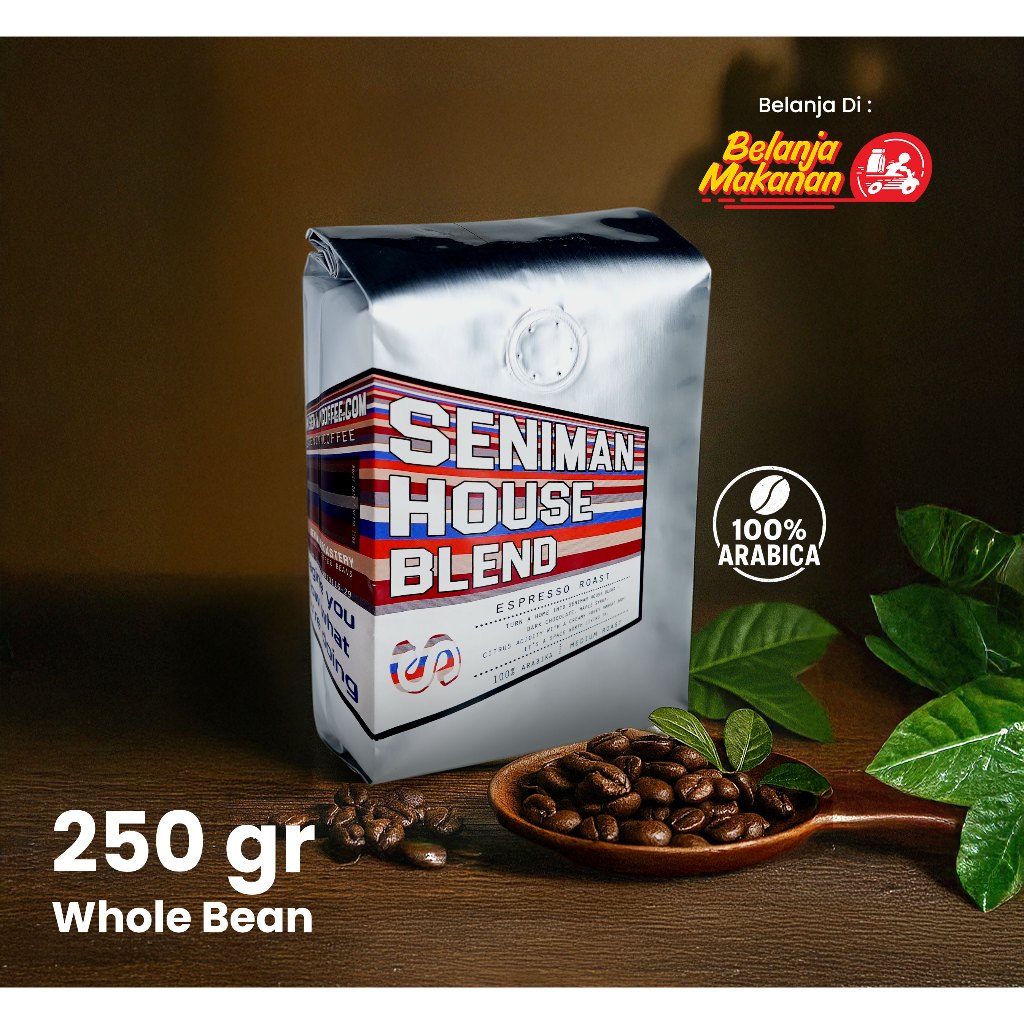 

Biji Kopi House Blend 250gr - Whole Bean dari Seniman Coffee