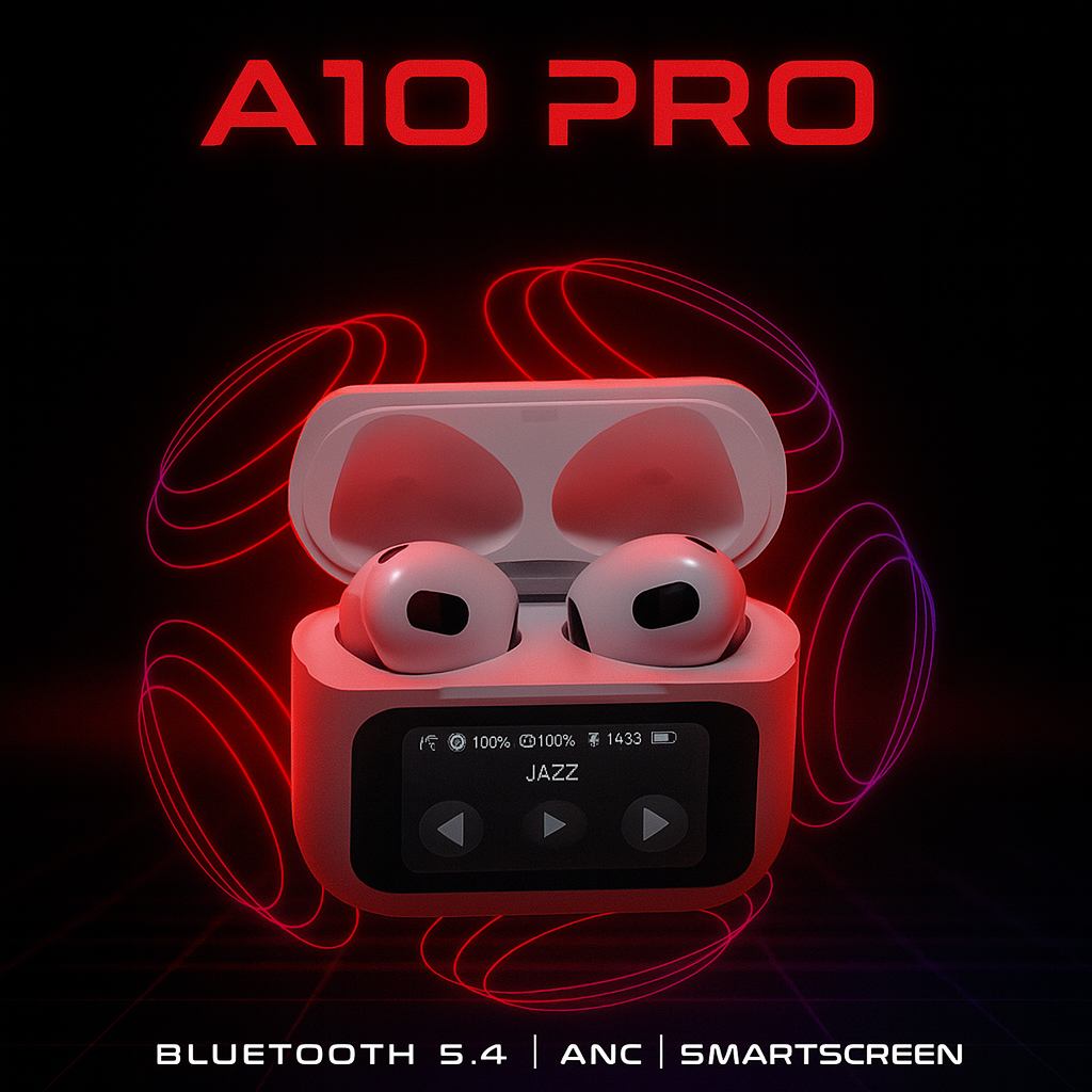 Angker Wave A10 Pro ANC Earphone Bluetooth True Wireless Headset TWS Smartscreen