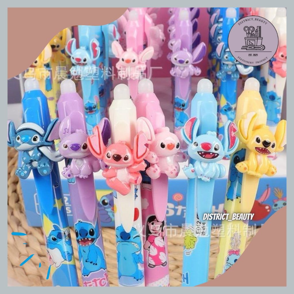 

PULPEN CETEK HAPUS BONEKA STITCH PULPEN GEL PENA STITCH ERASABLE GEL PEN UNIK LUCU PREMIUM TERMURAH
