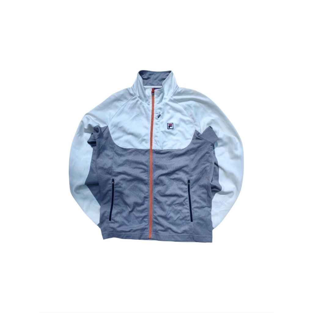 Jacket Fila Track Tops - Putih & Abu
